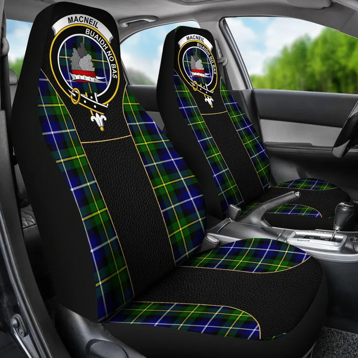 Scottish MacNeill of Barra Clan Crest Tartan Car Seat Covers - Special Style 3