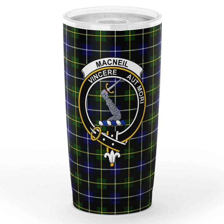 Scottish MacNeill of Barra Clan Crest Tartan Insulated Tumbler Tartan Plaid 1