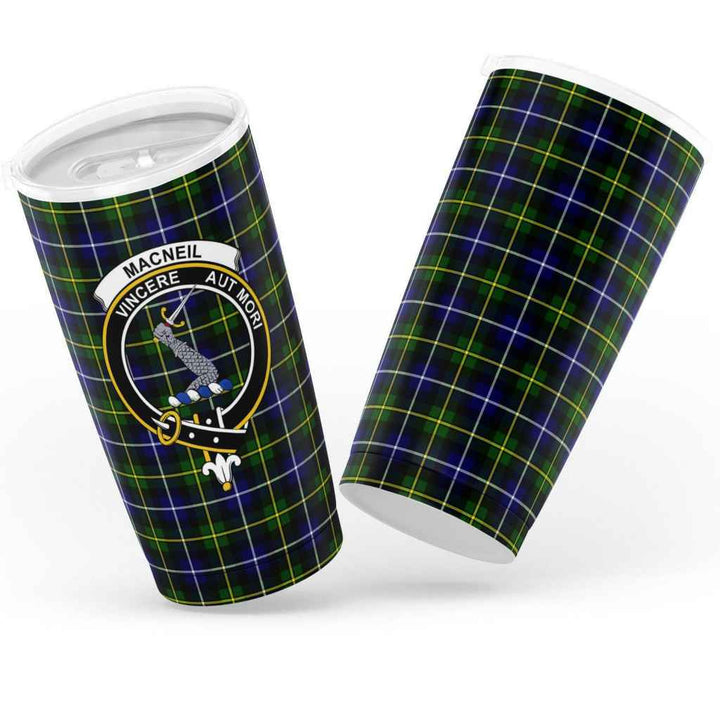 Scottish MacNeill of Barra Clan Crest Tartan Insulated Tumbler Tartan Plaid 3