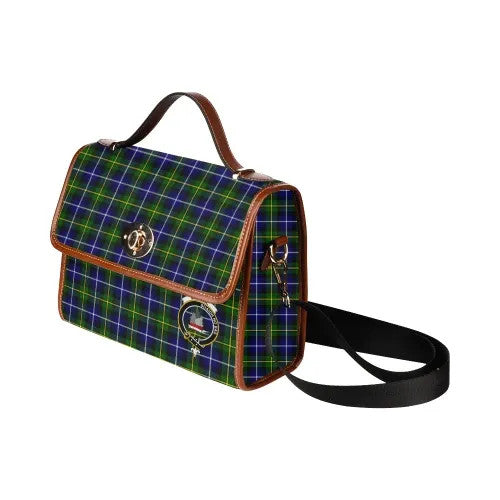 Scottish MacNeill of Barra Clan Crest Tartan Waterproof Canvas Bag Tartan Plaid 4