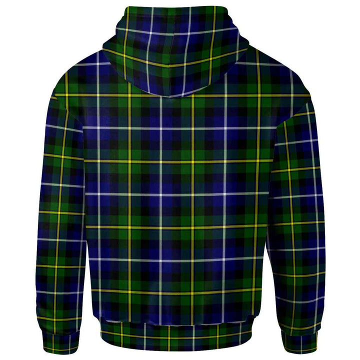 Scottish MacNeill of Barra Modern Clan Tartan Hoodie Back Side Tartan Plaid