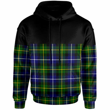 Scottish MacNeill of Barra Modern Clan Tartan Hoodie - Horizontal Style Front Side Tartan Plaid