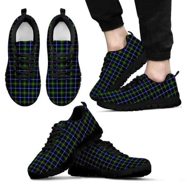 Scottish MacNeill of Barra Modern Clan Tartan Sneakers Black Sole Tartan Plaid