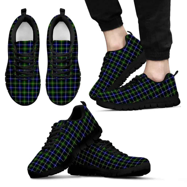 Scottish MacNeill of Barra Modern Clan Tartan Sneakers Black Sole Tartan Plaid
