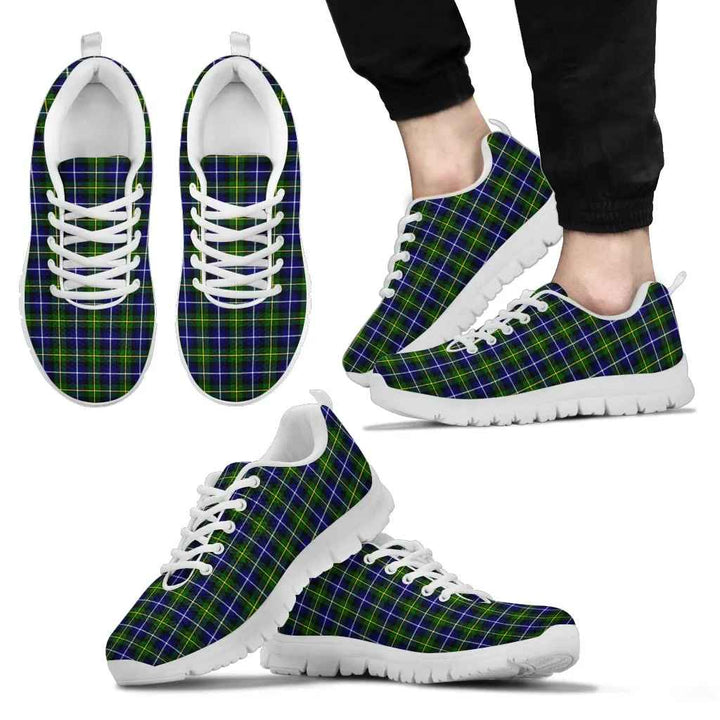 Scottish MacNeill of Barra Modern Clan Tartan Sneakers White Sole Tartan Plaid