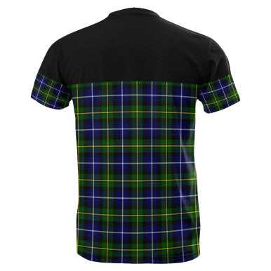 Scottish MacNeill of Barra Modern Clan Tartan T-Shirt Horizontal Style Back Side Tartan Plaid