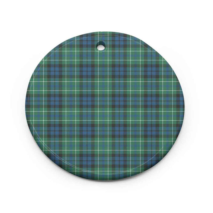 Scottish MacNeill of Colonsay Ancient Clan Tartan Ceramic Ornament Circle Shape Tartan Plaid