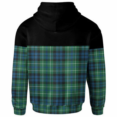 Scottish MacNeill of Colonsay Ancient Clan Tartan Hoodie - Horizontal Style Back Side Tartan Plaid