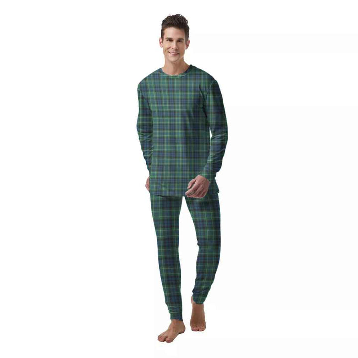 Scottish MacNeill of Colonsay Ancient Clan Tartan Pajama Set  Men Front Side Tartan Plaid
