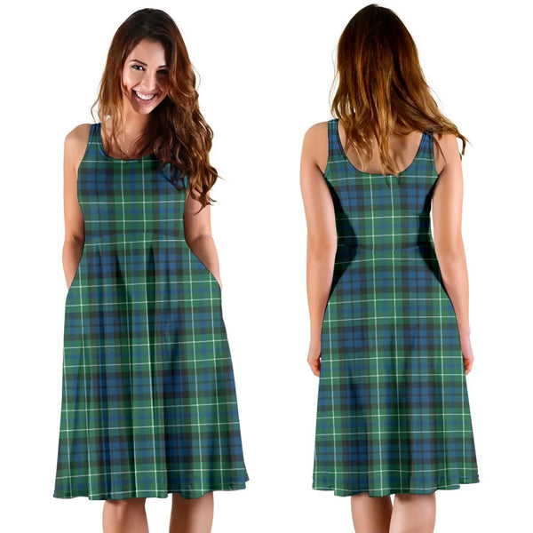 Scottish MacNeill of Colonsay Ancient Clan Tartan Women Midi Dress