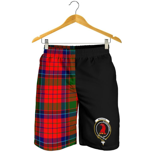 Scottish MacNicol Clan Crest Tartan Half of Me Men's Shorts
