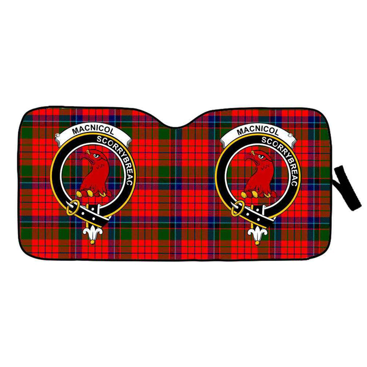 Scottish MacNicol (of Scorrybreac) Clan Crest Tartan Car Windshield Sun Shade Tartan Plaid 1