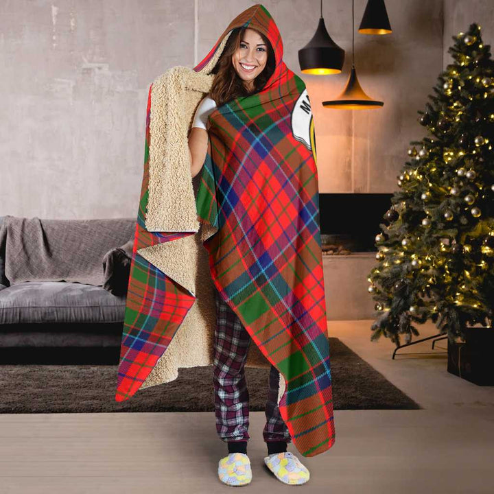 Scottish MacNicol (of Scorrybreac) Clan Crest Tartan Hooded Blanket Tartan Plaid 6