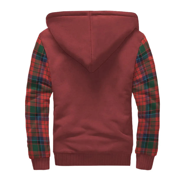 Scottish MacNicol (of Scorrybreac) Clan Crest Tartan Plaid Sleeve Sherpa Hoodie