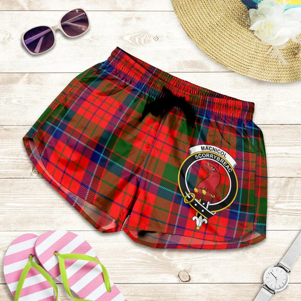 Scottish MacNicol (of Scorrybreac) Clan Crest Tartan Women Shorts