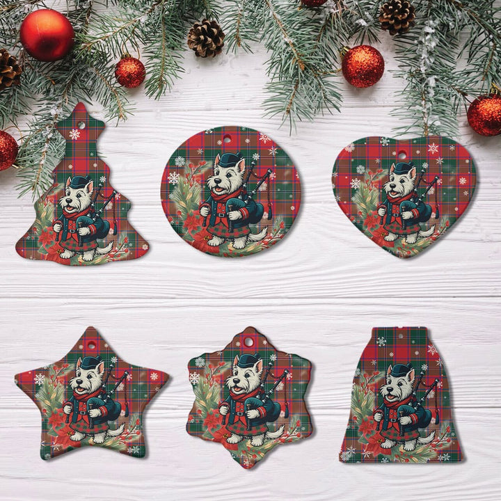 Scottish MacPhail Clan Tartan Ceramic Ornament Cute Scottish Terrier Dog All Style Tartan Plaid