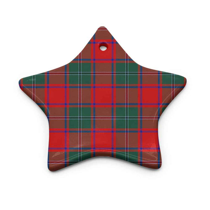 Scottish MacPhail Clan Tartan Ceramic Ornament Star Shape Tartan Plaid
