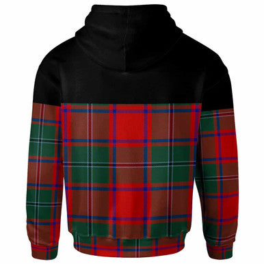 Scottish MacPhail Clan Tartan Hoodie - Horizontal Style Back Side Tartan Plaid