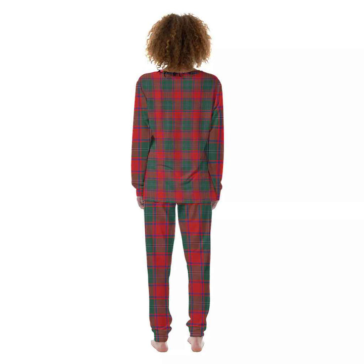 Scottish MacPhail Clan Tartan Pajama Set Women Back Side Tartan Plaid