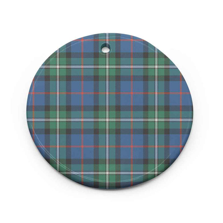 Scottish MacPhail Hunting Ancient Clan Tartan Ceramic Ornament Circle Shape Tartan Plaid
