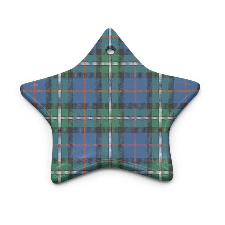 Scottish MacPhail Hunting Ancient Clan Tartan Ceramic Ornament Star Shape Tartan Plaid