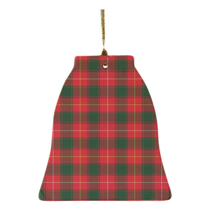 Scottish MacPhee Modern Clan Tartan Ceramic Ornament Bell Shape Tartan Plaid
