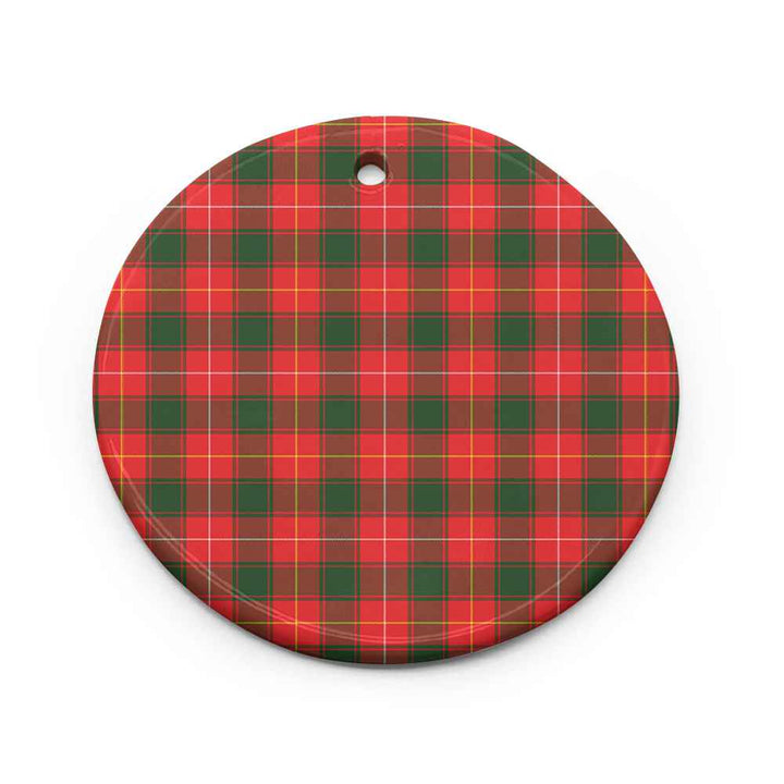 Scottish MacPhee Modern Clan Tartan Ceramic Ornament Circle Shape Tartan Plaid