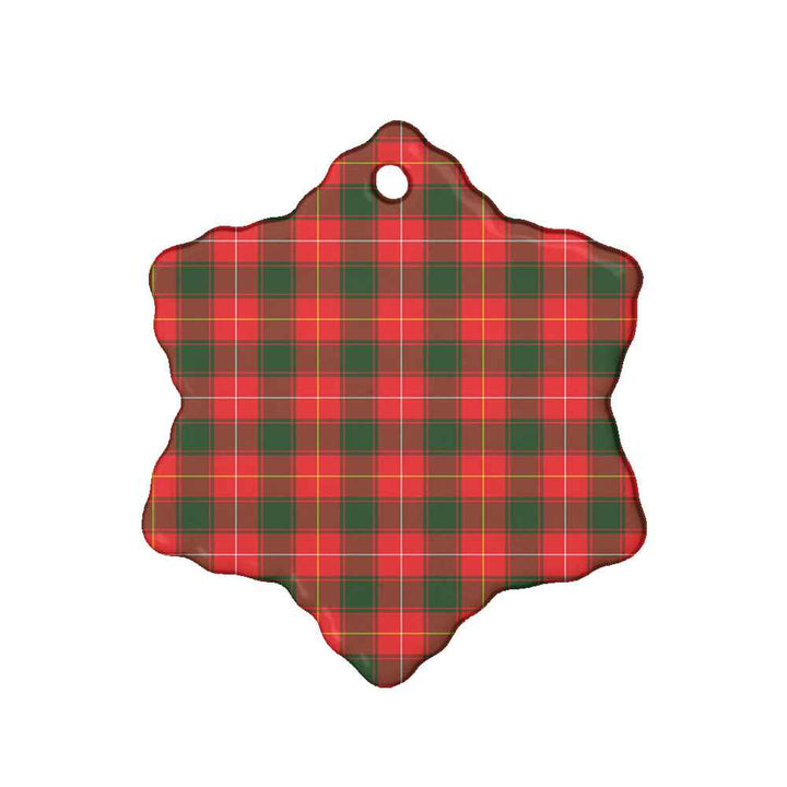 Scottish MacPhee Modern Clan Tartan Ceramic Ornament Snow Flake Shape Tartan Plaid