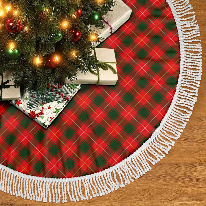 Scottish MacPhee Modern Clan Tartan Christmas Tree Skirt Tassels 2 Tartan Plaid