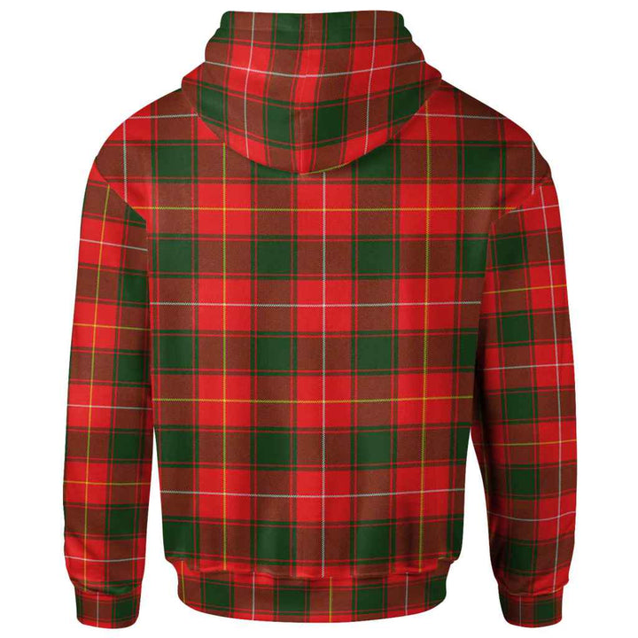 Scottish MacPhee Modern Clan Tartan Hoodie Back Side Tartan Plaid