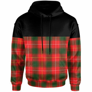 Scottish MacPhee Modern Clan Tartan Hoodie - Horizontal Style Front Side Tartan Plaid