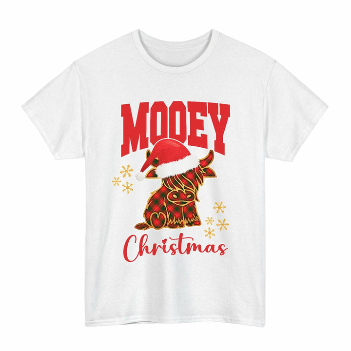 Scottish MacPhee Modern Clan Tartan T-Shirt - Mooey Christmas Tartan Plaid White Color
