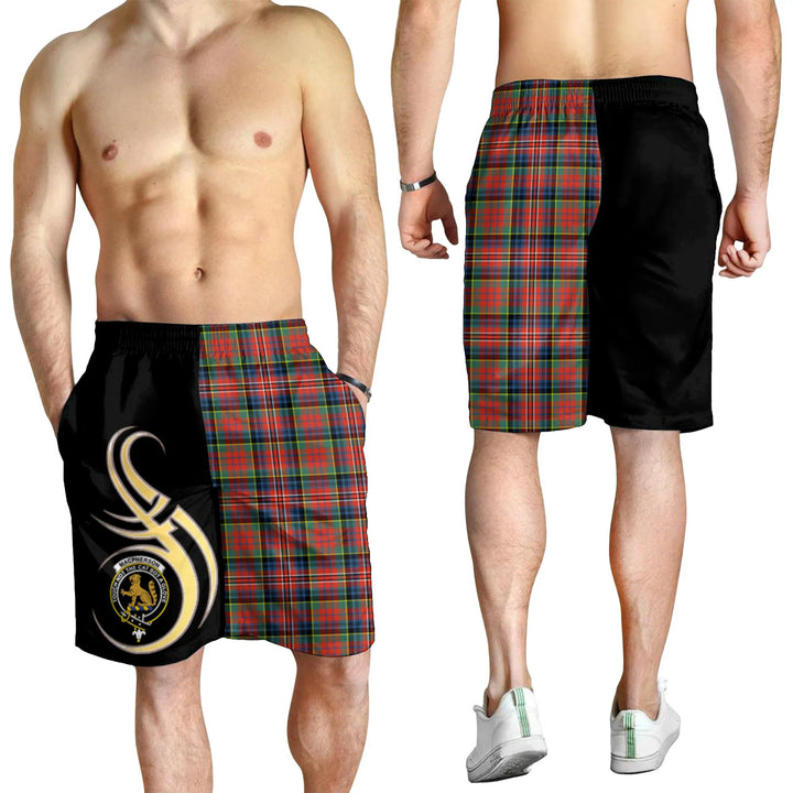 Scottish MacPherson Ancient Clan Crest Tartan Believe in Me Men's Shorts