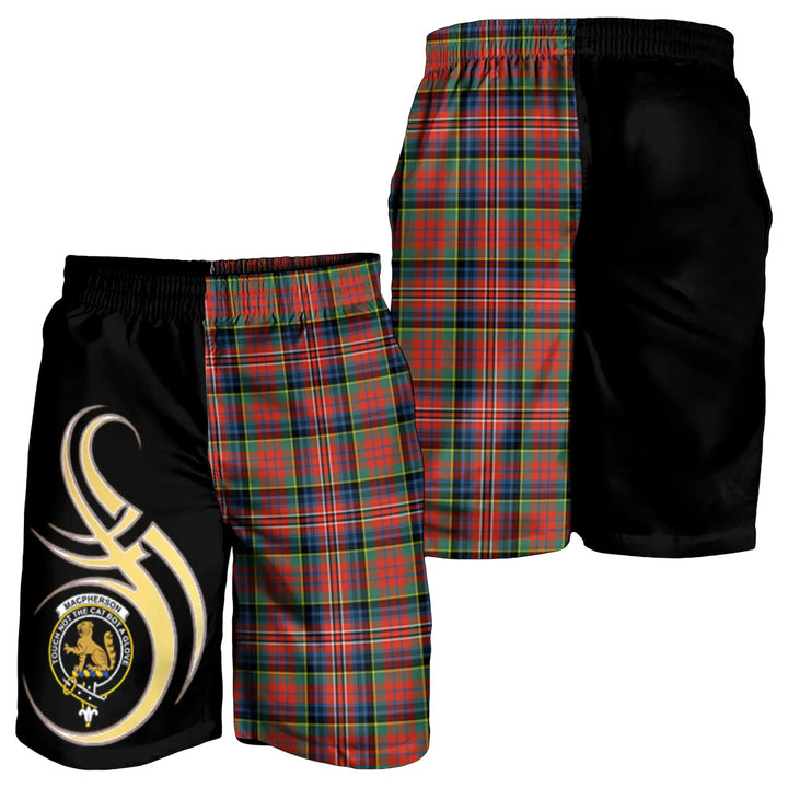 Scottish MacPherson Ancient Clan Crest Tartan Believe in Me Men's Shorts