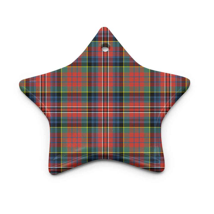Scottish MacPherson Ancient Clan Tartan Ceramic Ornament Star Shape Tartan Plaid