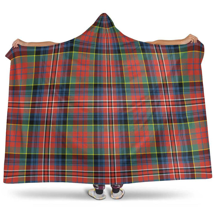 Scottish MacPherson Ancient Clan Tartan Hooded Blanket Tartan Plaid 1