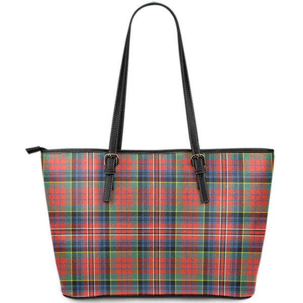 Scottish MacPherson Ancient Clan Tartan Leather Tote Tartan Plaid