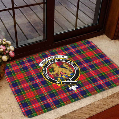 Scottish MacPherson Clan Crest Tartan Door Mat Tartan Plaid 1