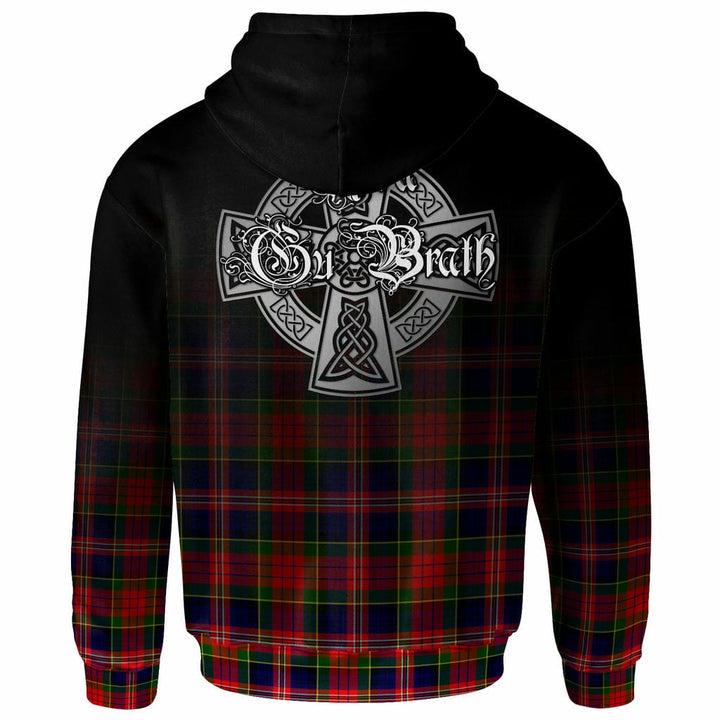Scottish MacPherson Clan Crest Tartan Hoodie - Alba Gu Brath Family Crest Celtic Inspired Back Side Tartan Plaid