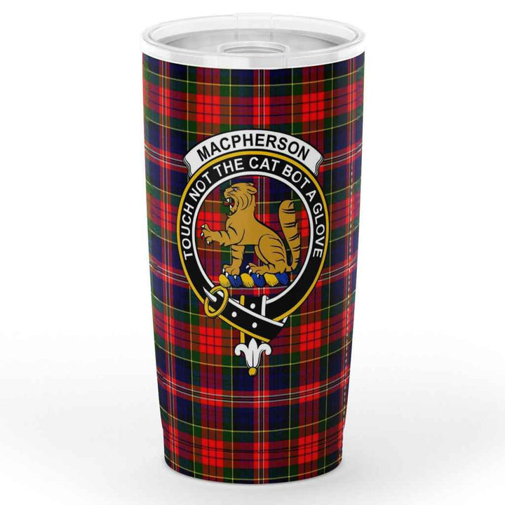 Scottish MacPherson Clan Crest Tartan Insulated Tumbler Tartan Plaid 1