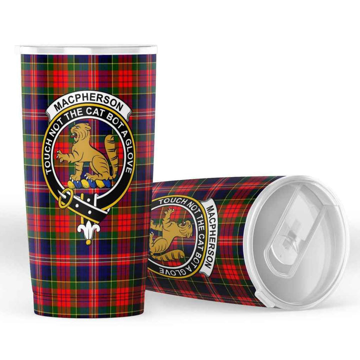 Scottish MacPherson Clan Crest Tartan Insulated Tumbler Tartan Plaid 4