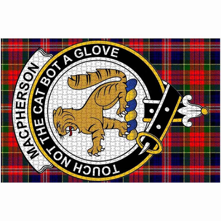 Scottish MacPherson Clan Crest Tartan Jigsaw Puzzle 2