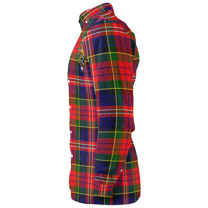 Scottish MacPherson Clan Crest Tartan Long Sleeve Shirt Tartan Plaid