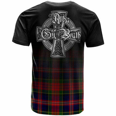Scottish MacPherson Clan Crest Tartan T-Shirt - Alba Gu Brath Family Crest Celtic Inspired Back Side Tartan Plaid