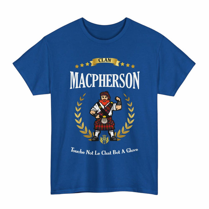 Scottish MacPherson Clan Tartan T-Shirt - Motto Scotsman Tartan Plaid Royal Color