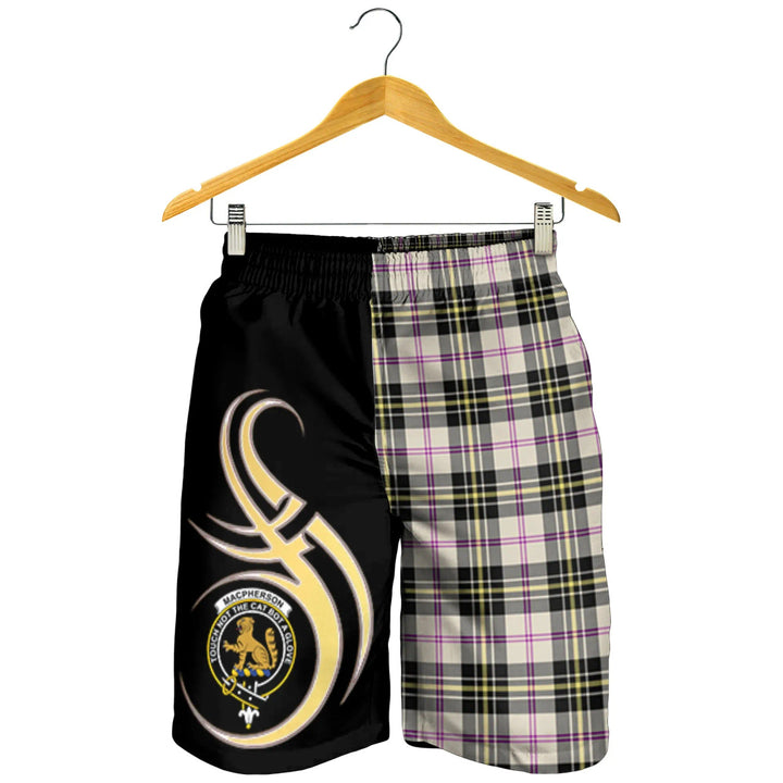 Scottish MacPherson Dress Ancient Clan Crest Tartan Believe in Me Men's Shorts