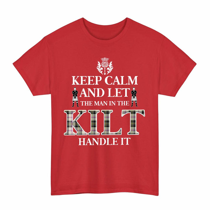 Scottish MacPherson Dress Ancient Clan Tartan T-Shirt - Keep Calm Tartan Plaid Red Color