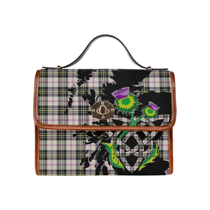 Scottish MacPherson Dress Ancient Clan Tartan Waterproof Canvas Bag With Thistle Tartan Plaid 1