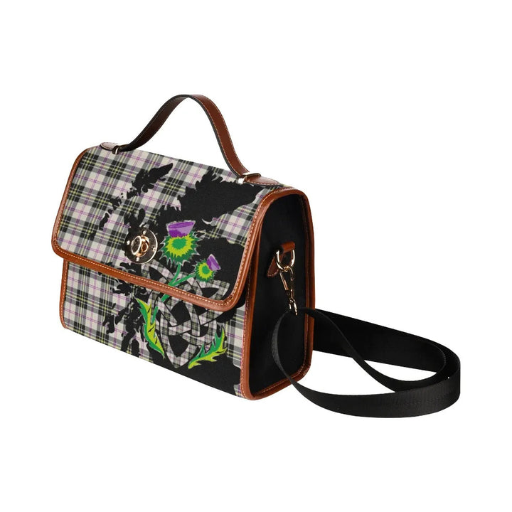Scottish MacPherson Dress Ancient Clan Tartan Waterproof Canvas Bag With Thistle Tartan Plaid 4