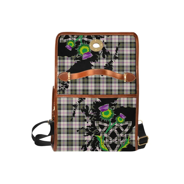 Scottish MacPherson Dress Ancient Clan Tartan Waterproof Canvas Bag With Thistle Tartan Plaid 6